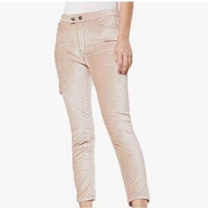 NWT! Free People Champagne color velvet skinny fit jeans size 25